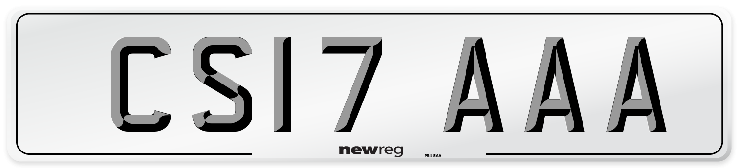 CS17 AAA Number Plate from New Reg